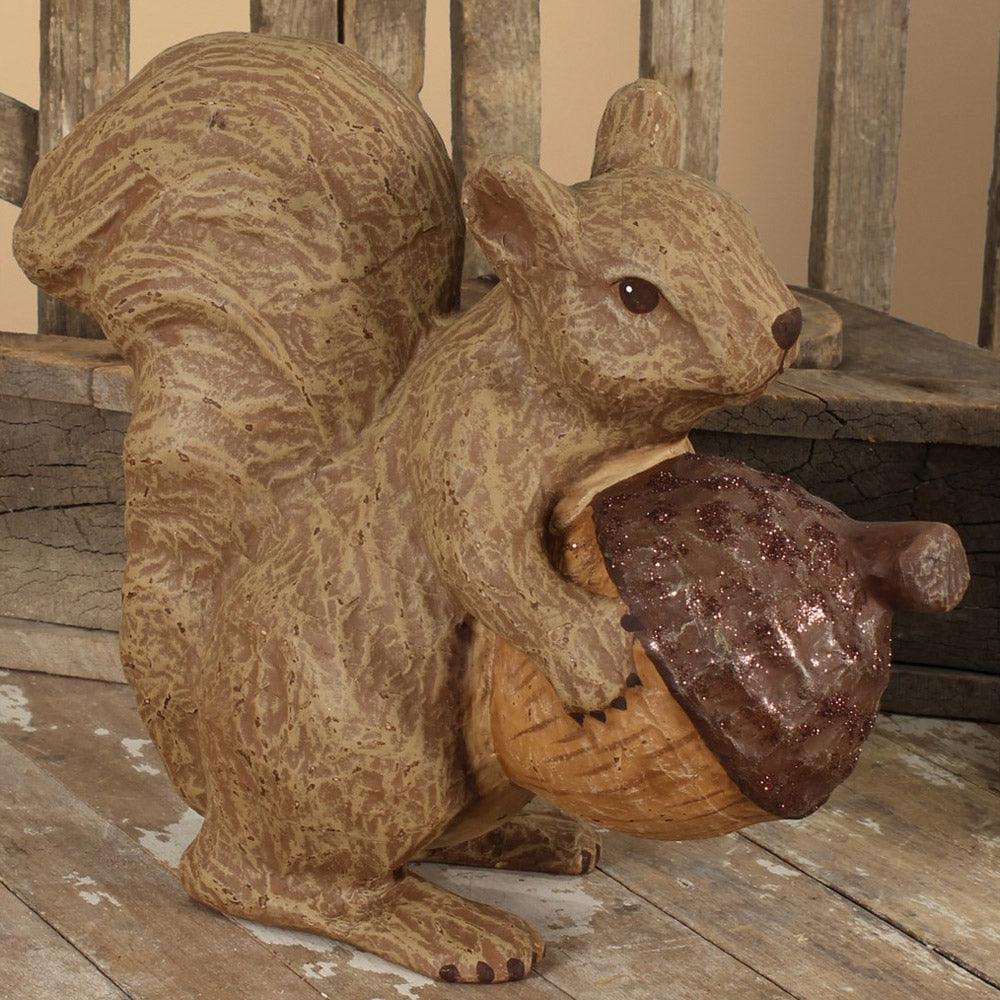Fall Squirrel Medium Paper Mache