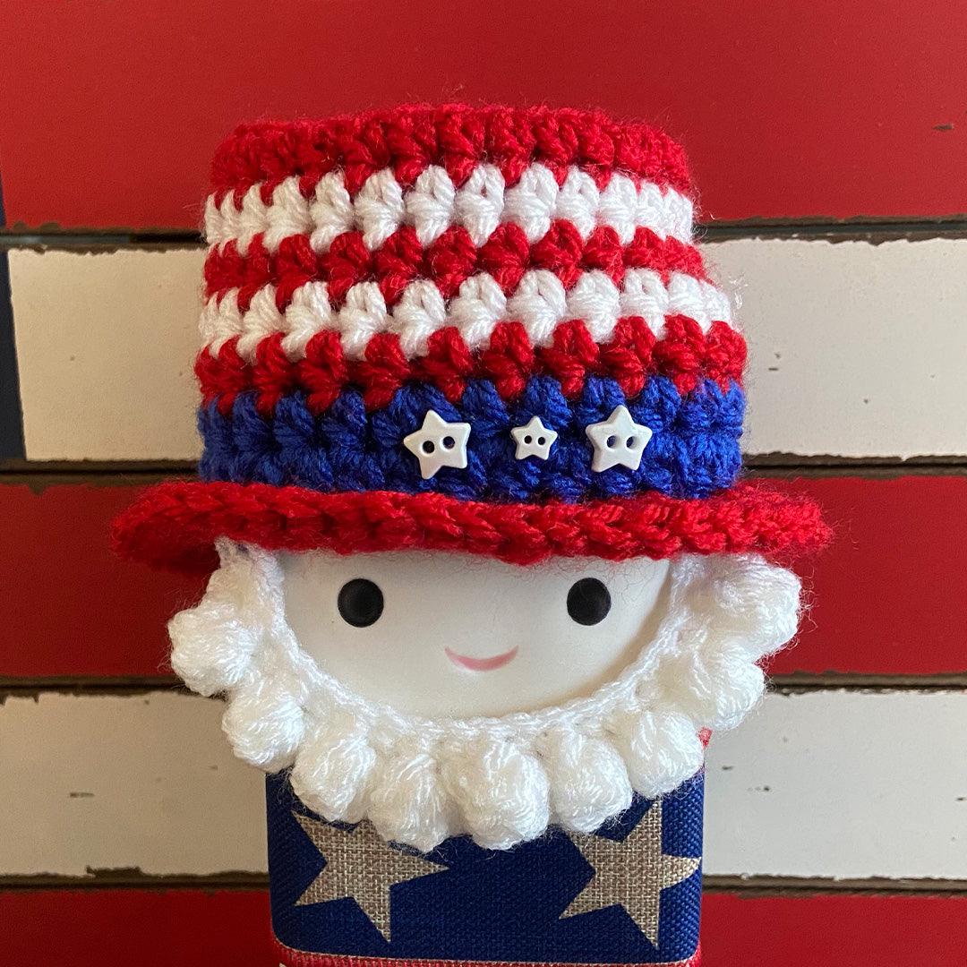 4th of July Crochet Marshmallow Mug Hat
