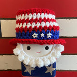 4th of July Crochet Marshmallow Mug Hat - 1 Hat