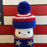4th of July Crochet Marshmallow Mug Hat - 1 Hat