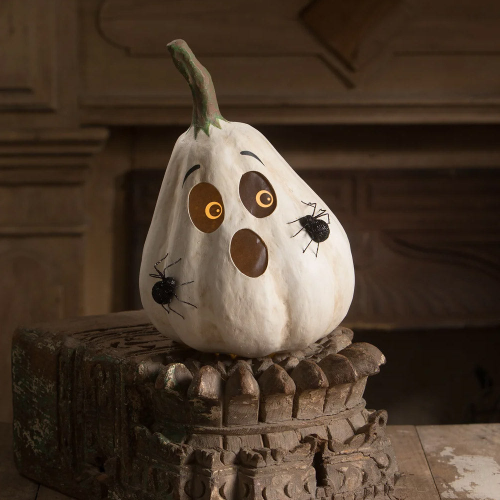 Ghostly Gourd Halloween Figurine Collectible by Bethany Lowe Designs