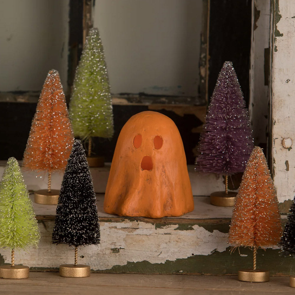 Ghoulish Orange Ghost Luminary Halloween Decor by Bethany Lowe Designs