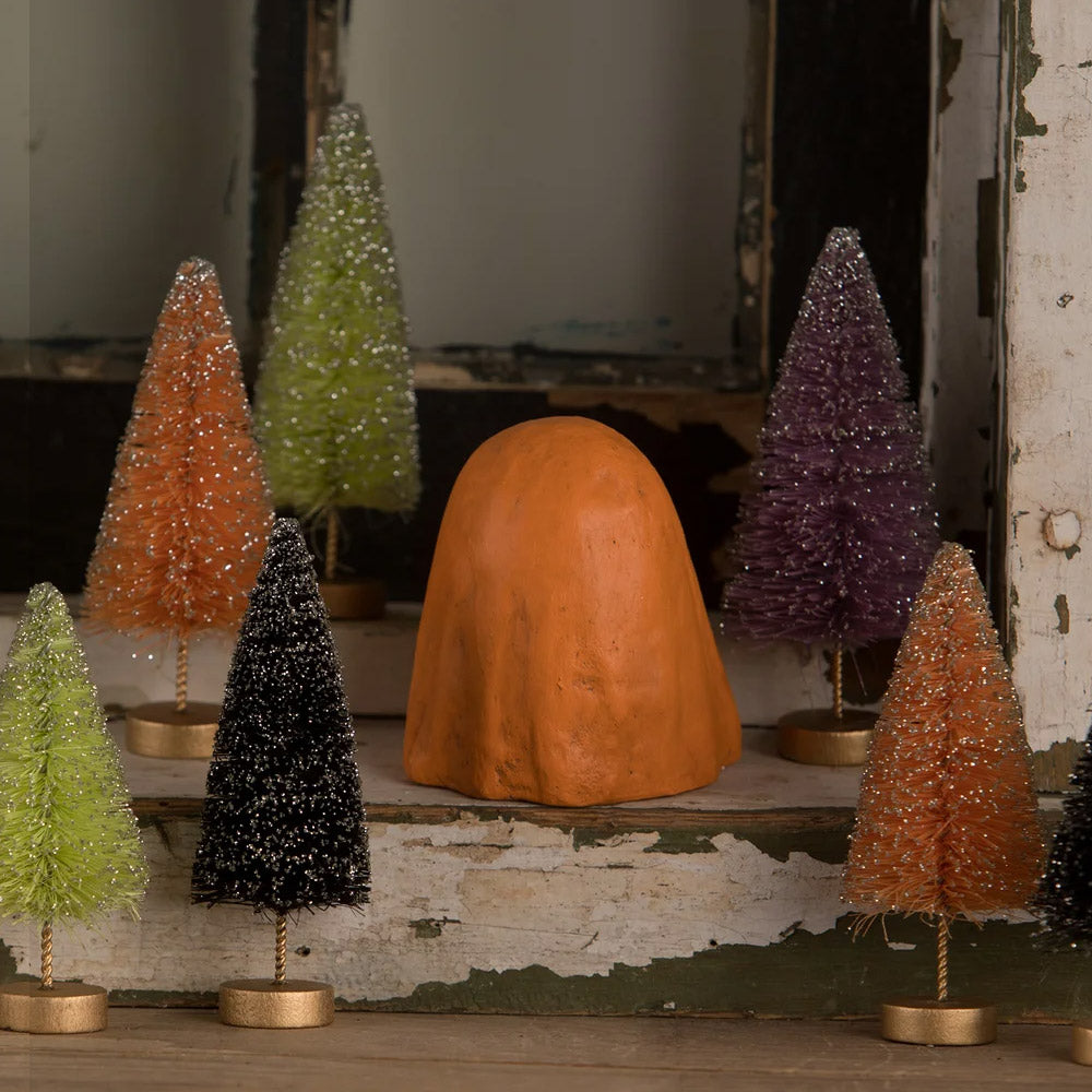 Ghoulish Orange Ghost Luminary Halloween Decor by Bethany Lowe Designs back