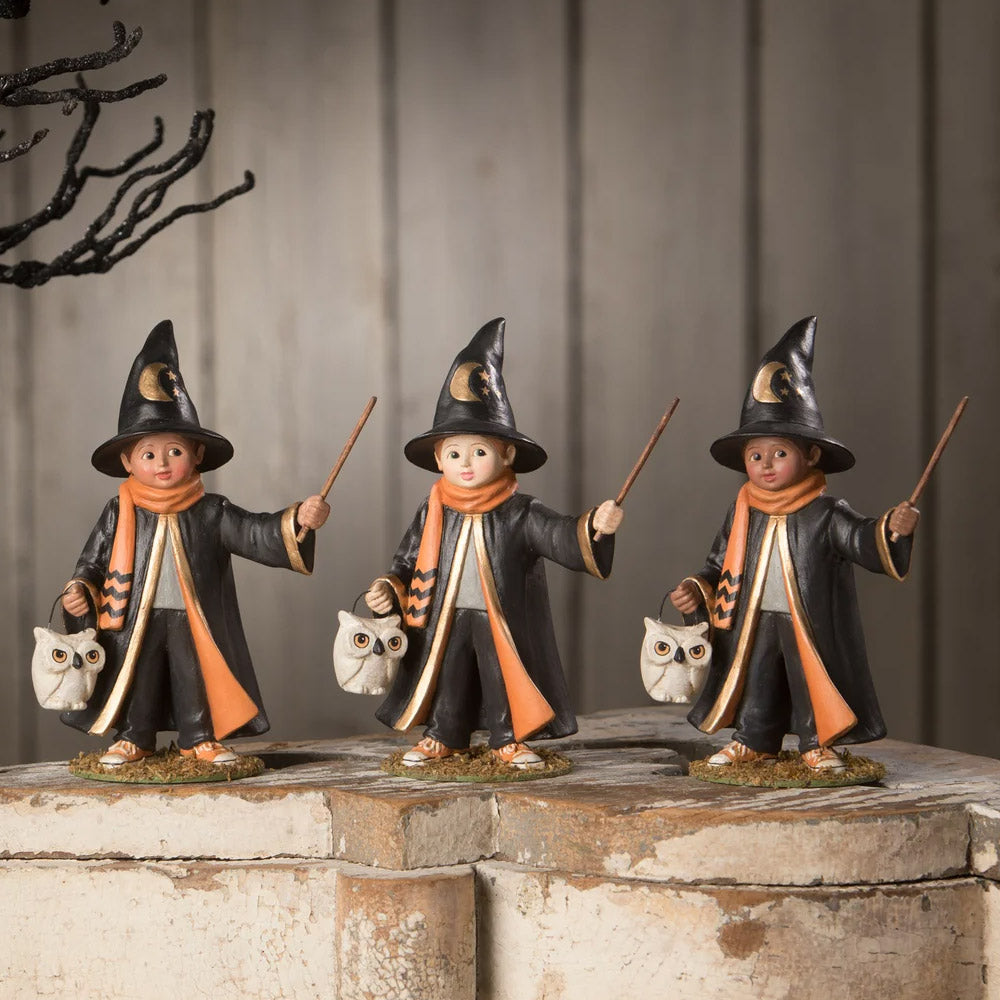 Wizard Lawrence Halloween Figurine Collectible by Bethany Lowe set