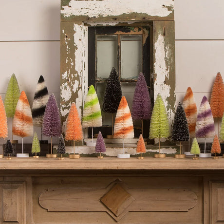 Back to Black Halloween Bottle Brush Trees by Bethany Lowe Designs set