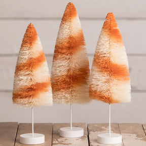 Orange Stripes Delight Halloween Bottle Brush Trees by Bethany Lowe Designs