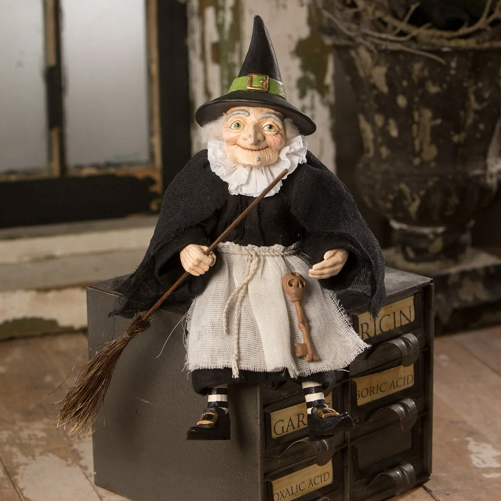 Posable Witch Halloween Figurine by Bethany Lowe front