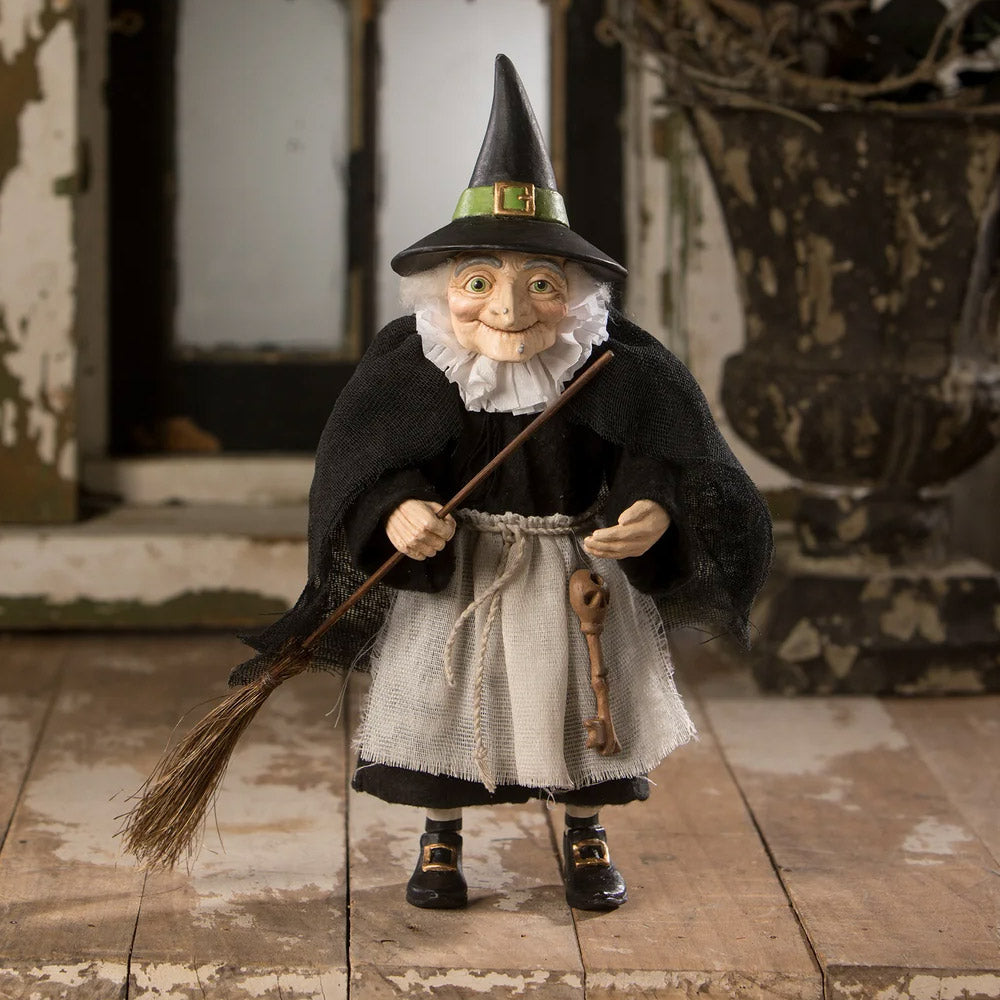 Posable Witch Halloween Figurine by Bethany Lowe stand