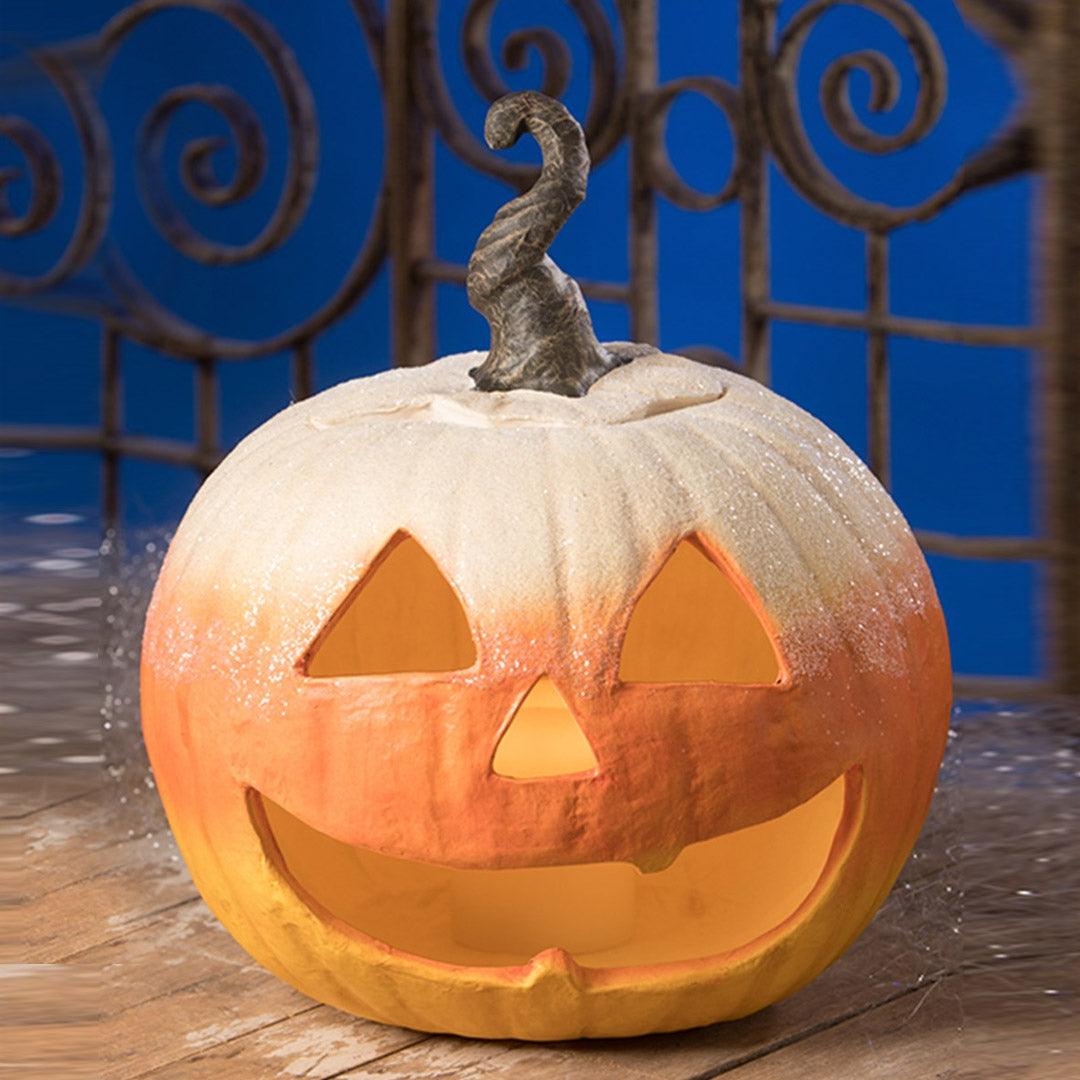 Candy Corn Jack O'Lantern Large Paper Mache
