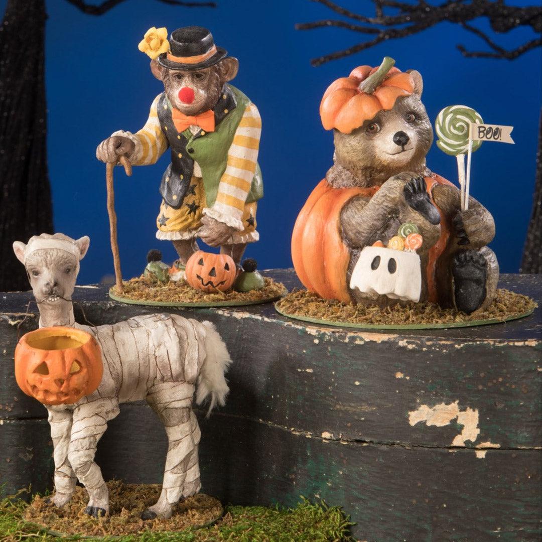 Clownin' Around Monkey Figurine by Bethany Lowe, Halloween Decor