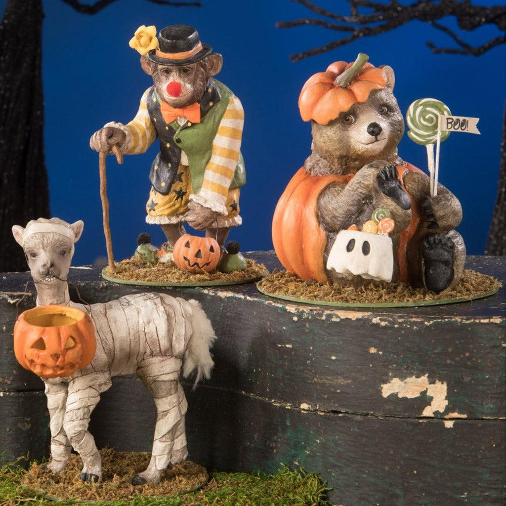 Clownin' Around Monkey Figurine by Bethany Lowe, Halloween Decor