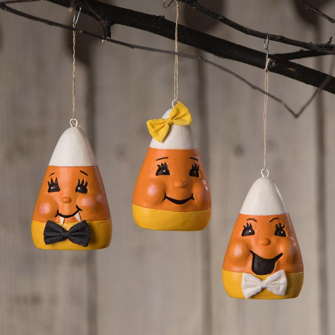 Silly Candy Corn Ornament - Set of 3
