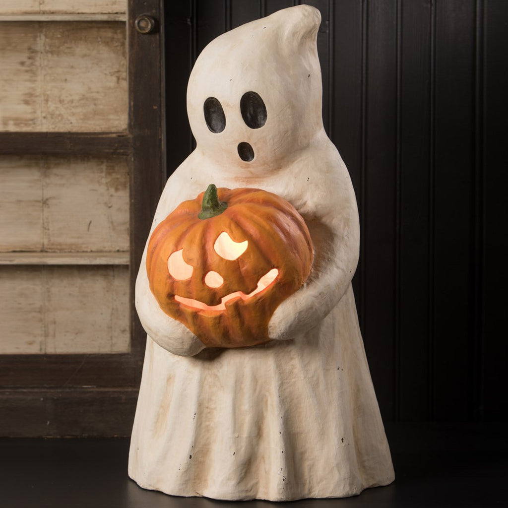 Ghost Guster Halloween Figurine by Bethany Lowe, Halloween Ghost Figurine