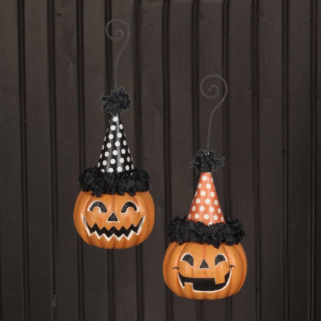 Party Pumpkin Place Card Holder and Ornament - Set of 2