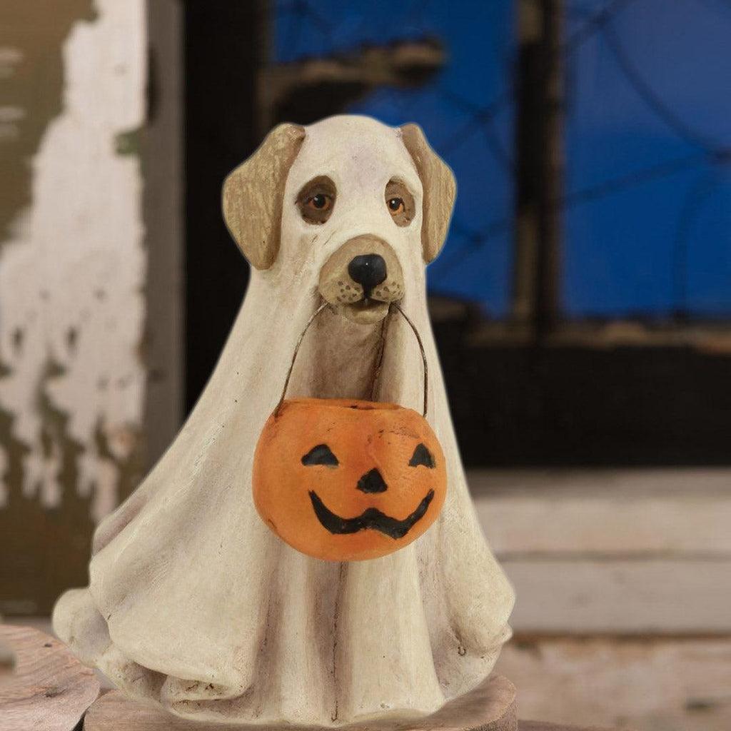 Spooky Ghost Dog Halloween Figurine by Bethany Lowe