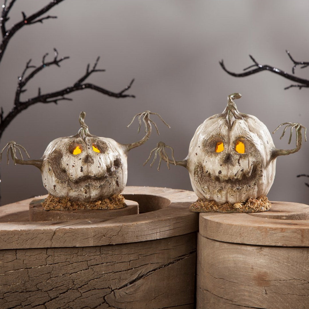 White Into The Woods Pumpkin Mini - Set of 2