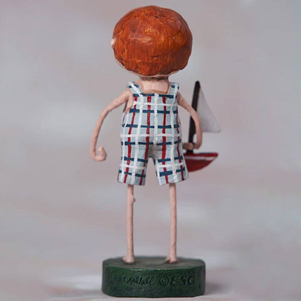 Stuart's Sailboat Summer Figurine by Lori Mitchell back