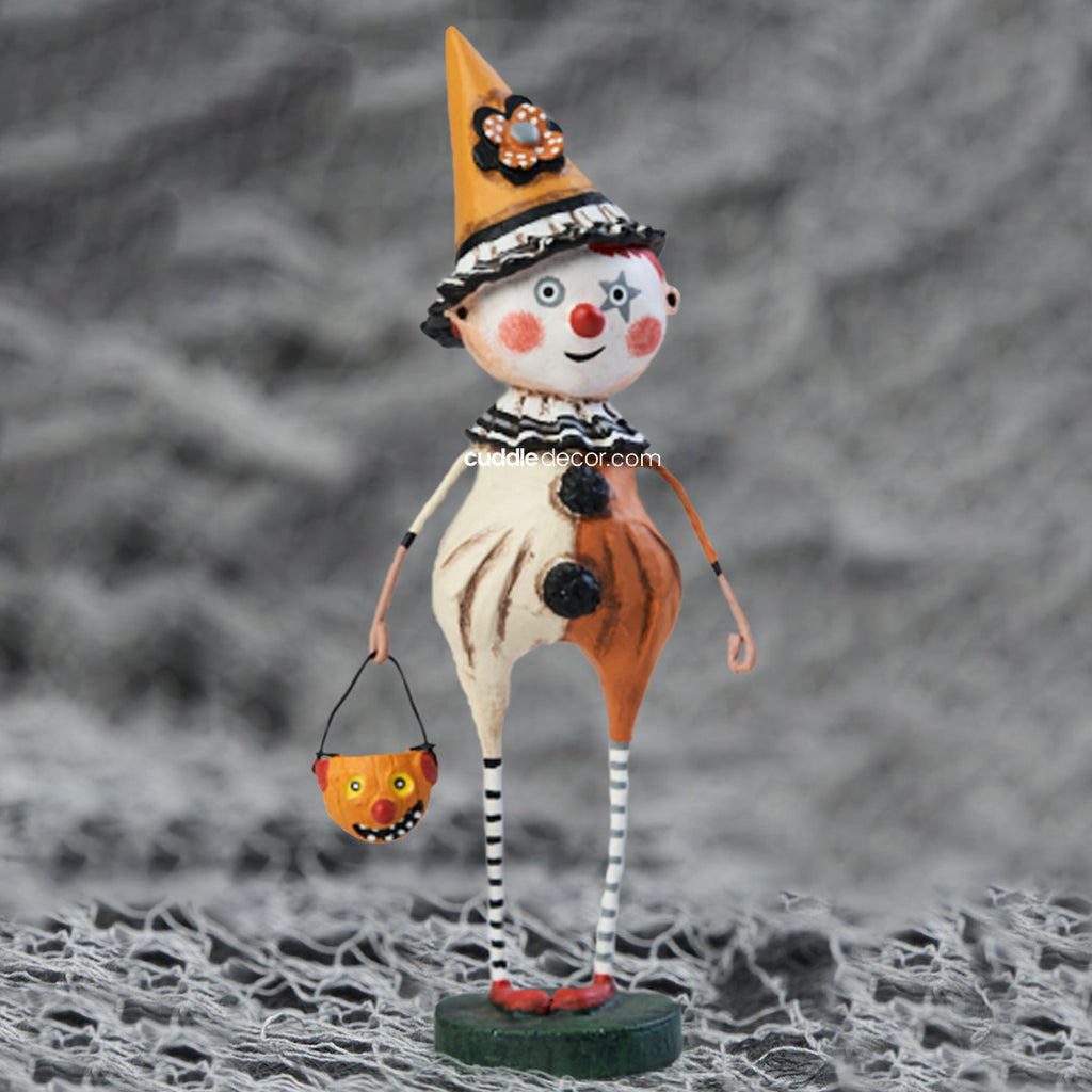 Trick Or Treat Clown Halloween Figurine by Lori Mitchell