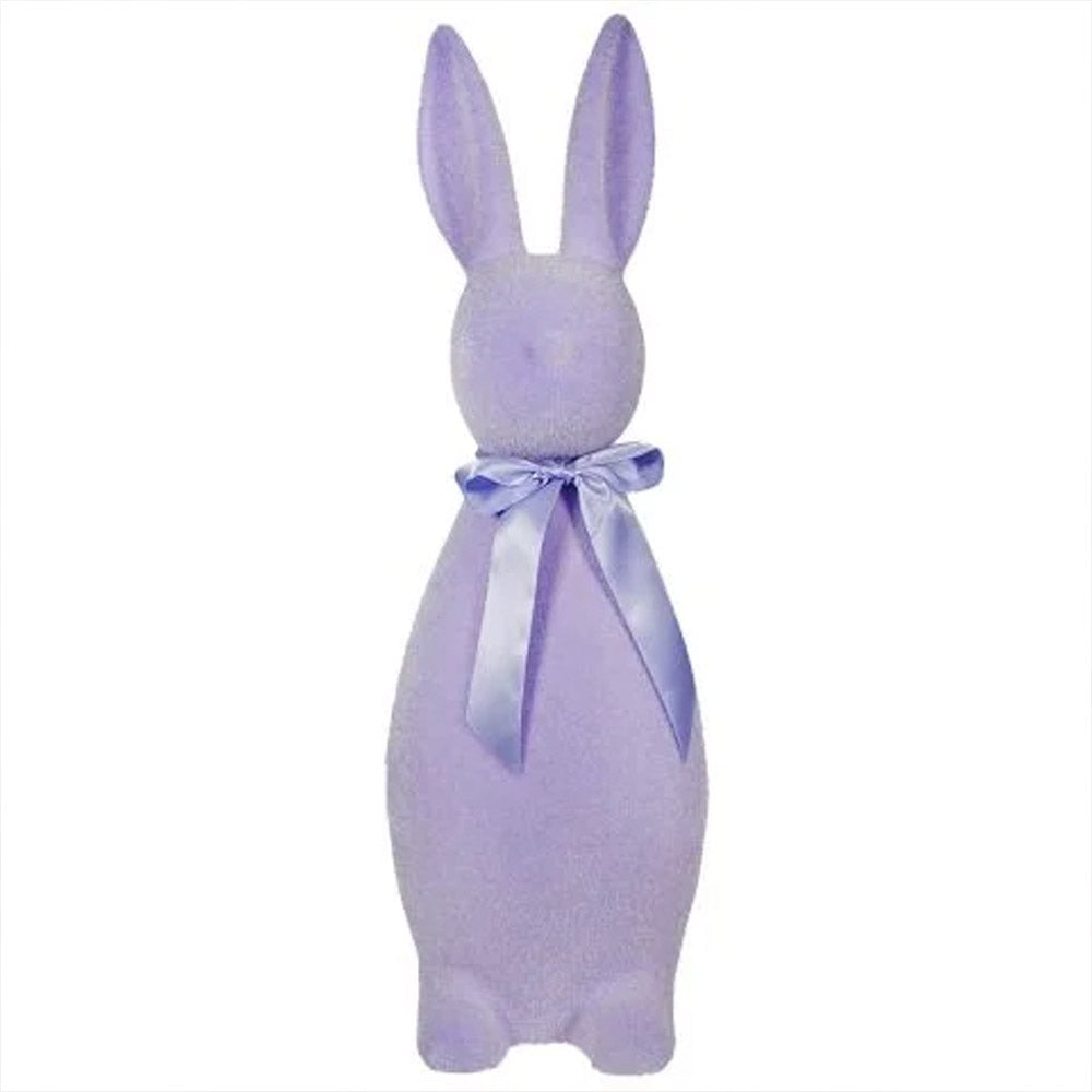 Flocked Button Nose Bunny Large 27" Lavender by One Hundred 80 Degrees