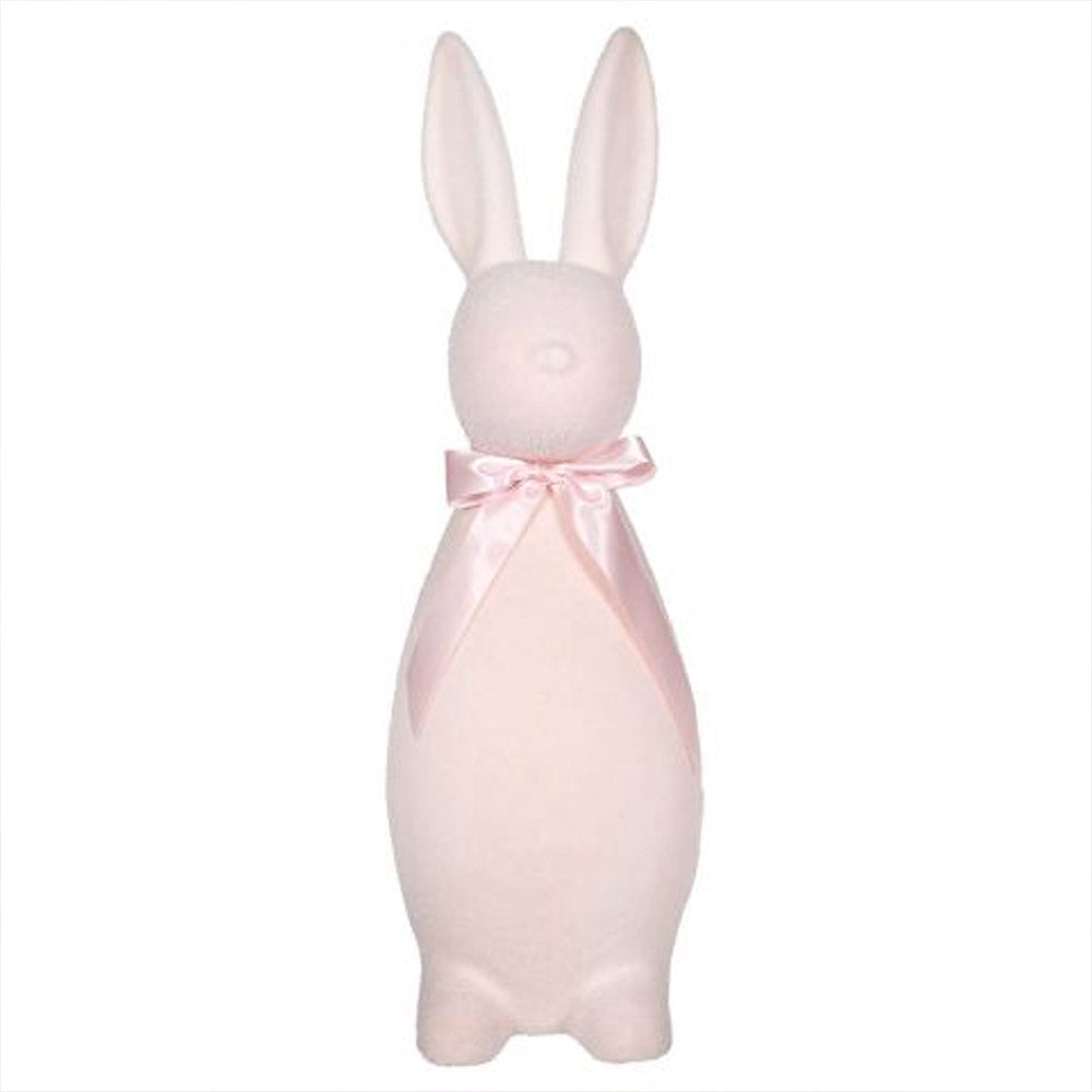 Flocked Button Nose Bunny Large 27" Light Pink by One Hundred 80 Degrees