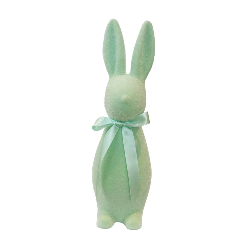 Flocked Button Nose Bunny Medium 16" Green by 180 Degrees