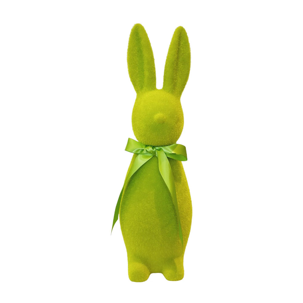 Flocked Button Nose Bunny Medium 16" Lime by 180 Degrees