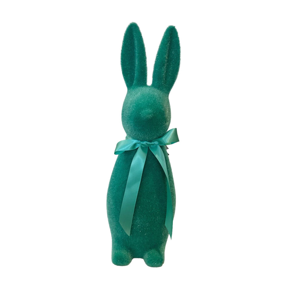 Flocked Button Nose Bunny Medium 16" Teal by 180 Degrees
