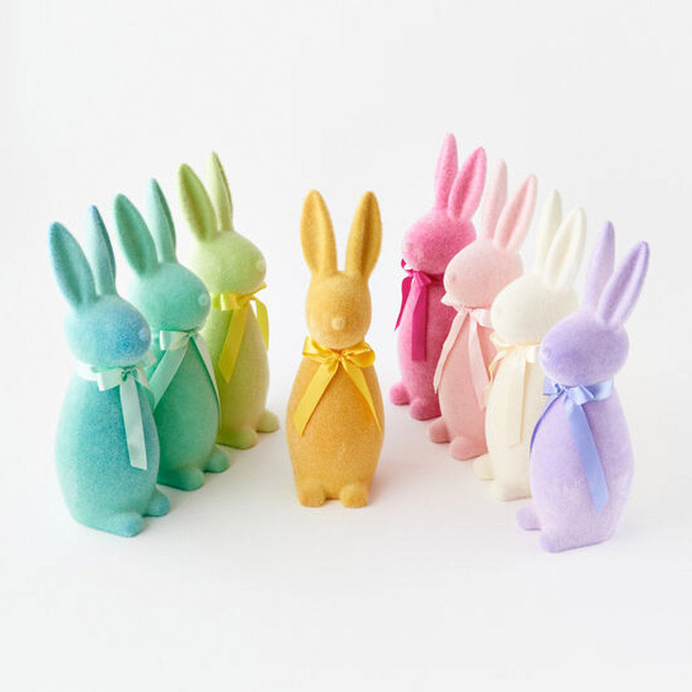 Flocked Pastel Button Nose Bunny Medium 16" set by 180 Degrees