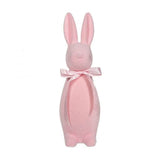 Flocked Pastel Button Nose Bunny Medium 16" Light Pink by 180 Degrees