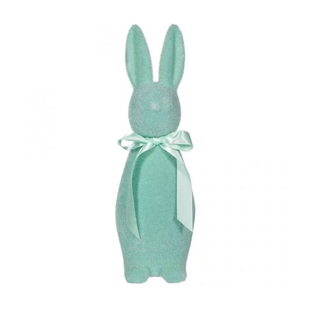 Flocked Pastel Button Nose Bunny Medium 16" Mint by 180 Degrees