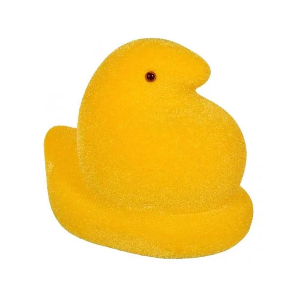 Flocked Peeps Medium 6" Yellow