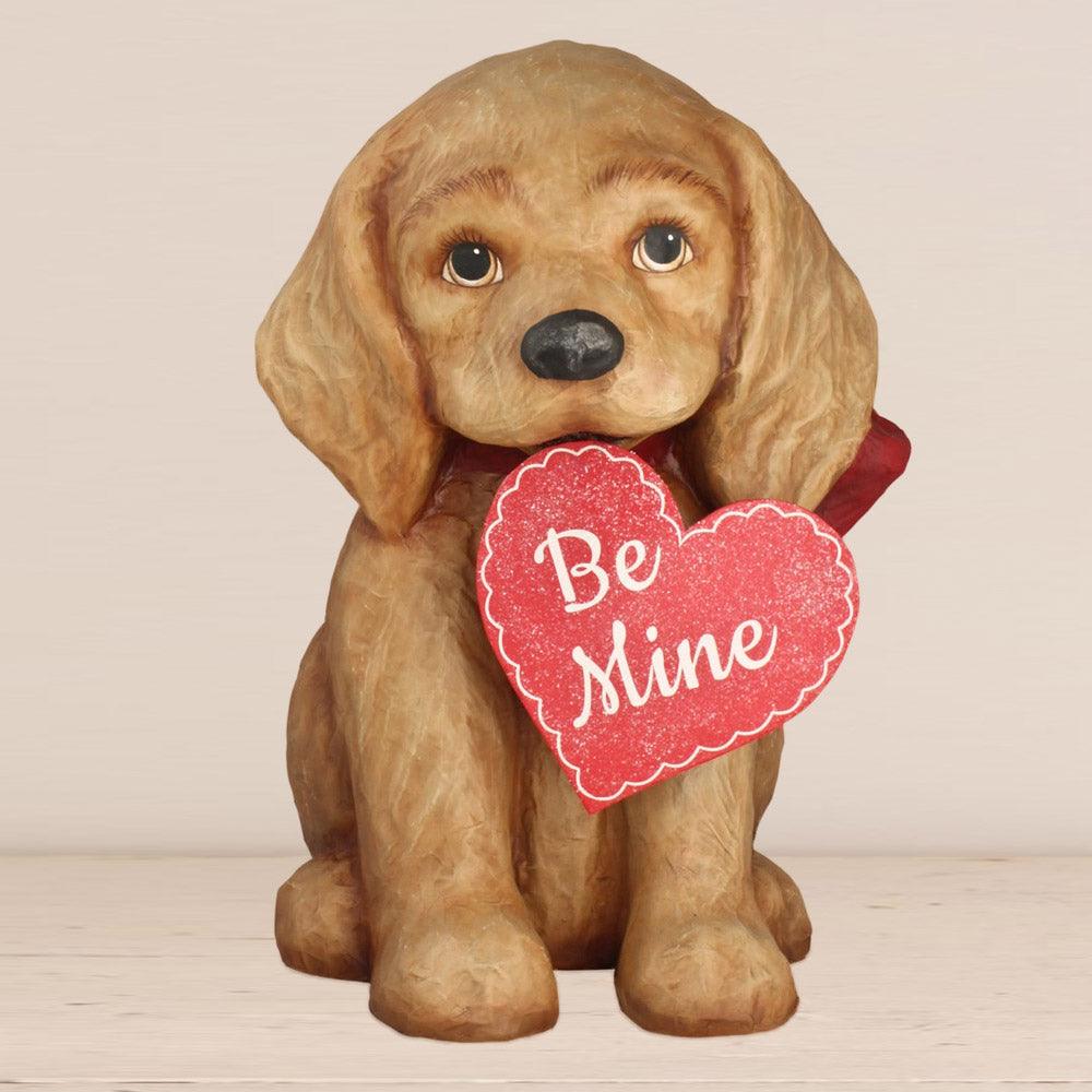 Be Mine Puppy Large Paper Mache
