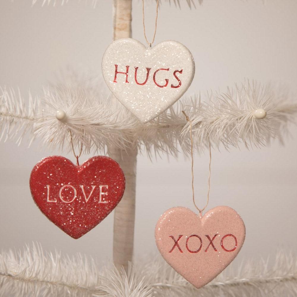 Candy Heart Ornament - Set of 3