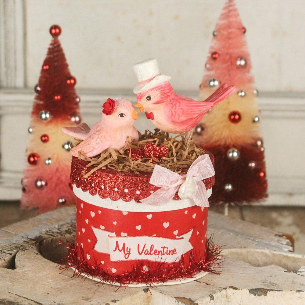 My Valentine Love Bird's Box Valentine's Decoration by Bethany Lowe