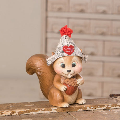 Forest Friends Trio Valentine's Figurine by Bethany Lowe squirrel