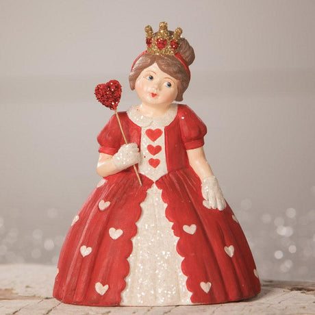 Queen of Hearts Girl Valentine Figurine by Bethany Lowe Designs 