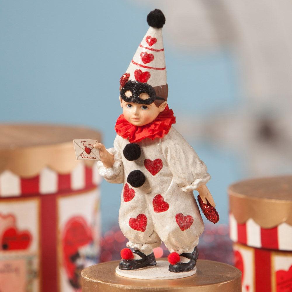 Valentine Clown Boy Figurine and Collectible by Bethany Lowe
