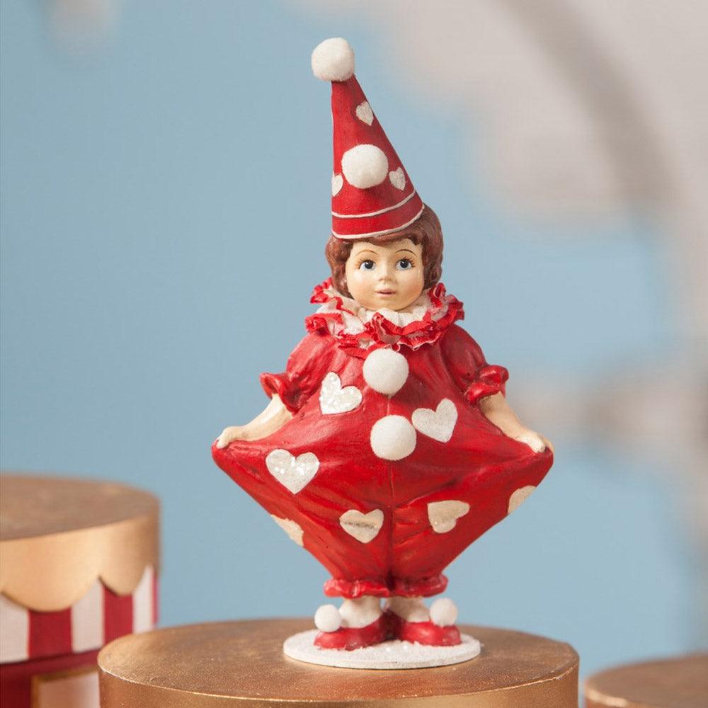 Valentine Clown Girl Figurine and Collectible by Bethany Lowe