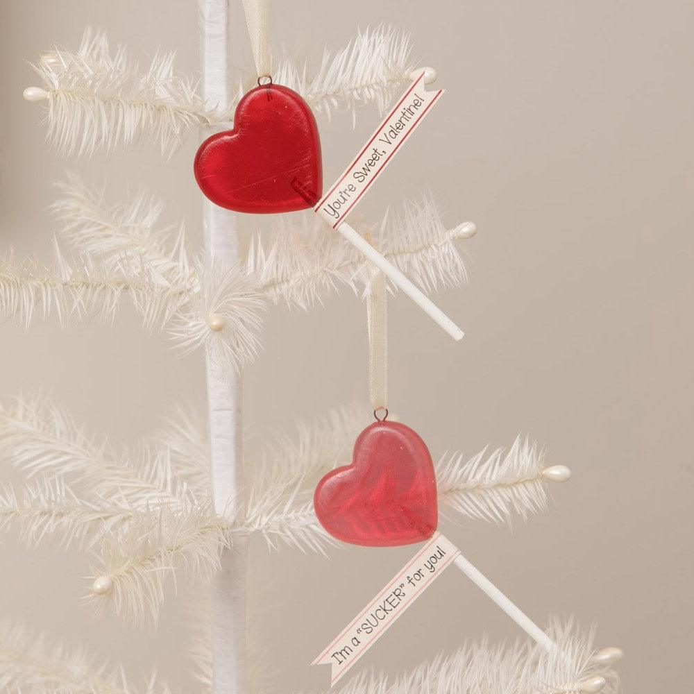 Valentine Lollipop Ornaments by Bethany Lowe - Set of 2
