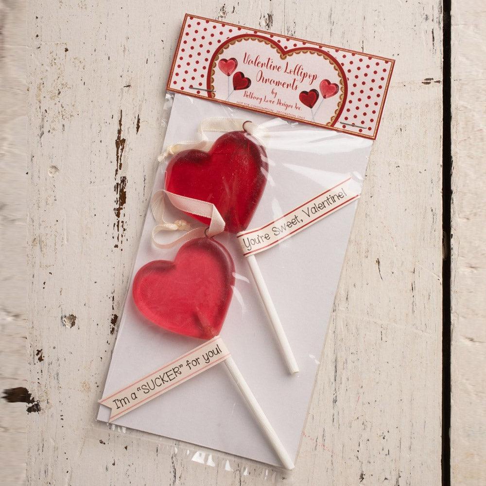 Valentine Lollipop Ornaments by Bethany Lowe - Set of 2 package