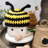 Bumble Bee Crochet Marshmallow Mug Hat - 1 Hat